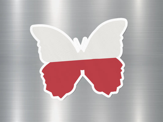 Poland Butterfly Flag Sticker