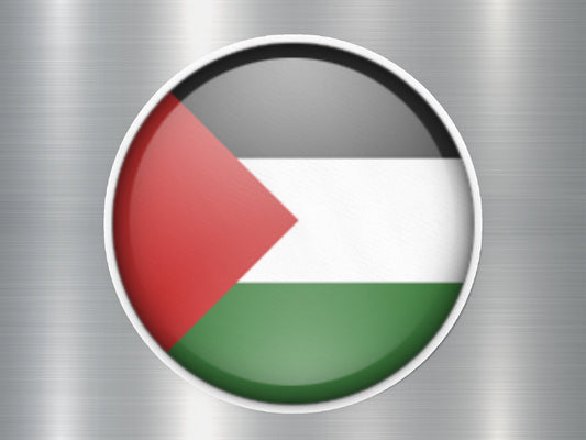 Palestine Button Flag Sticker