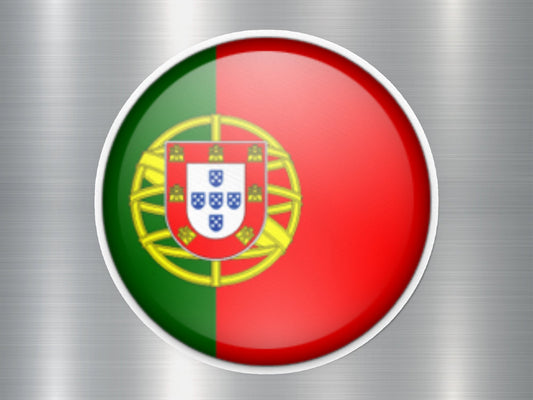 Portugal Button Flag Sticker