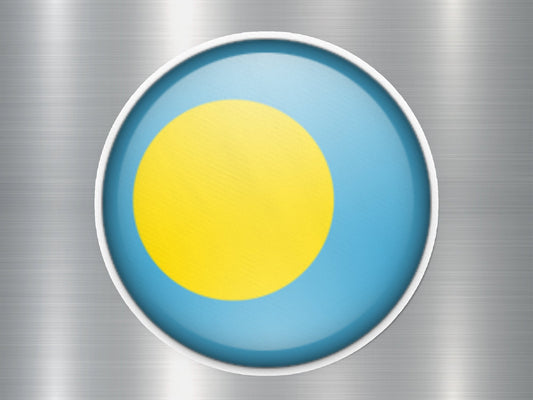 Palau Button Flag Sticker