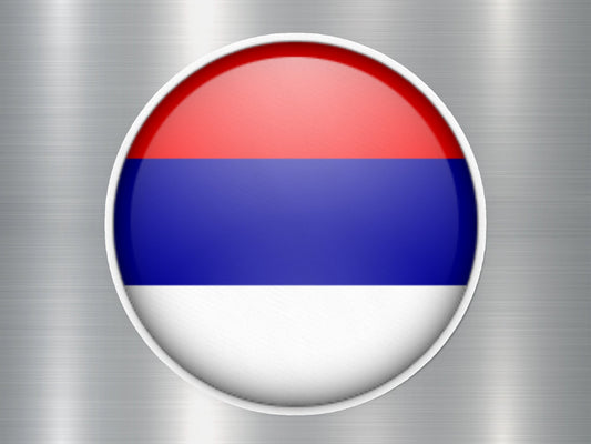 Serbia 1 Button Flag Sticker