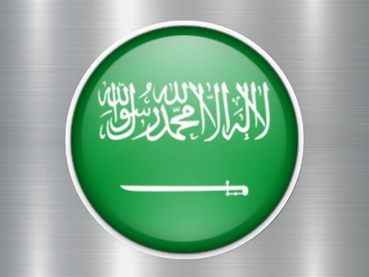 Saudi Arabia Button Flag Sticker