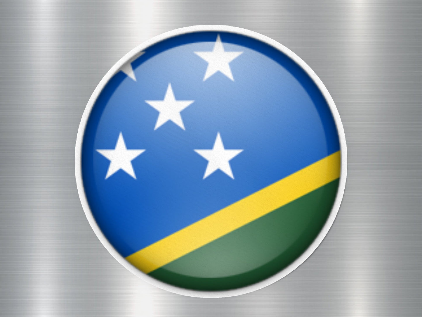 Solomon islands Button Flag Sticker