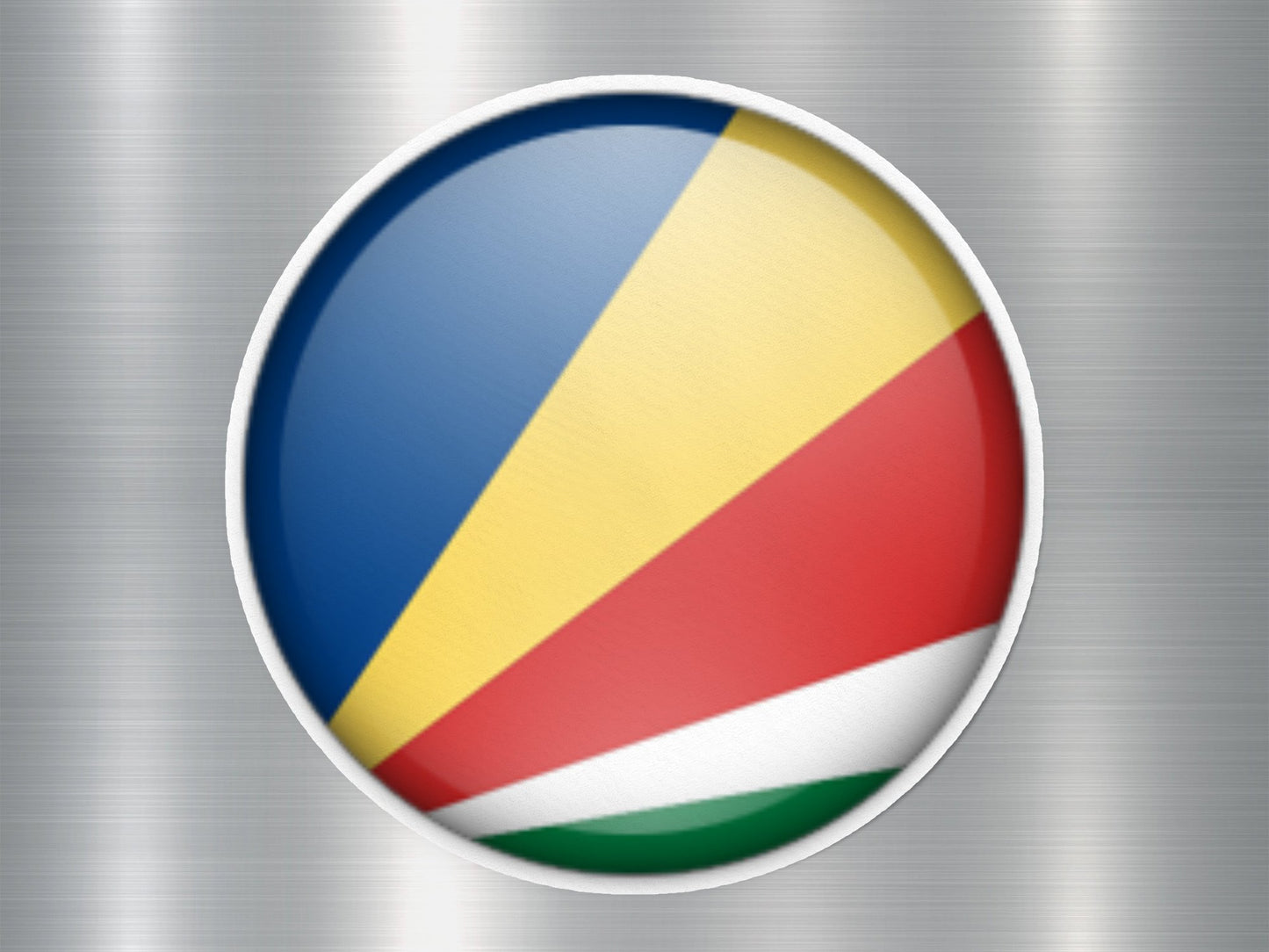 Seychelles 1 Button Flag Sticker