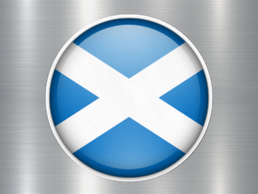 Scotland Button Flag Sticker