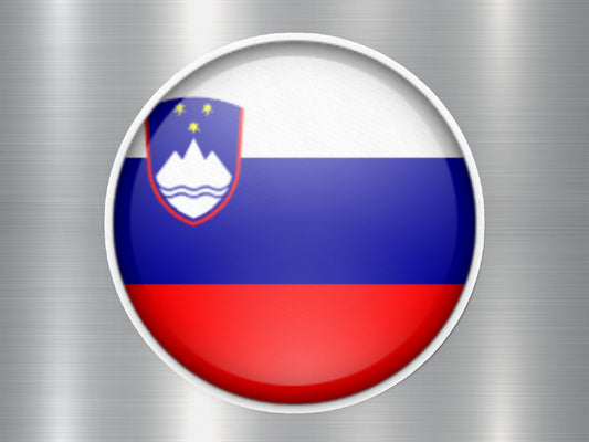 Slovenia Button Flag Sticker