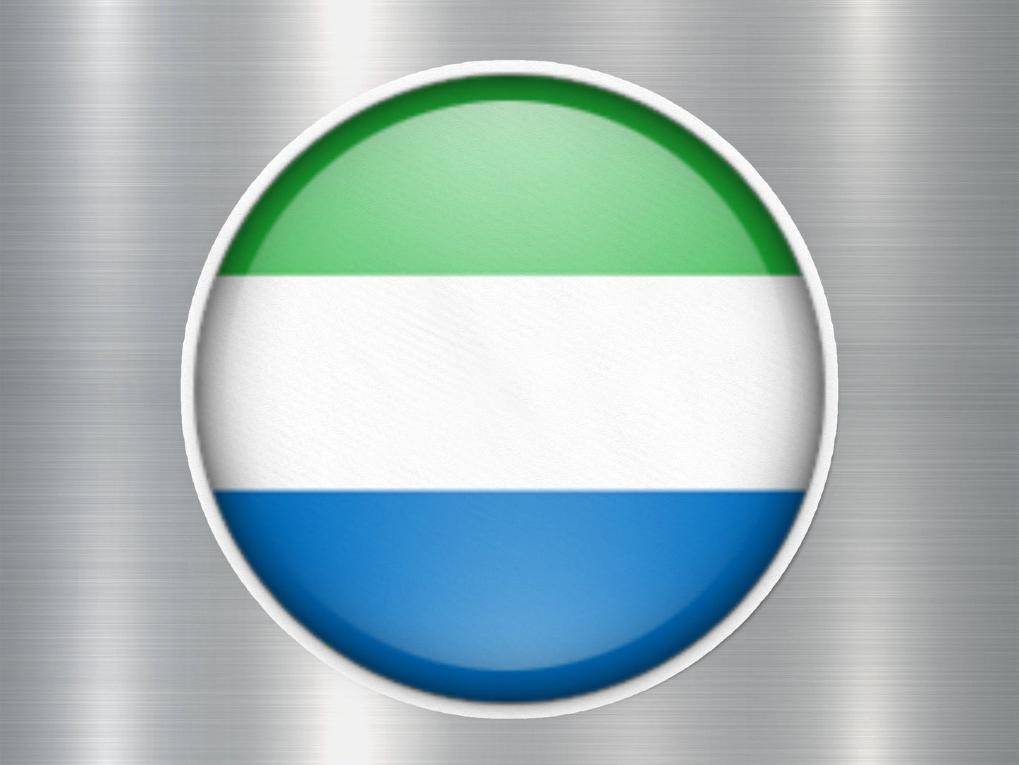 Wholesale Sierra Leone Button Flag Sticker
