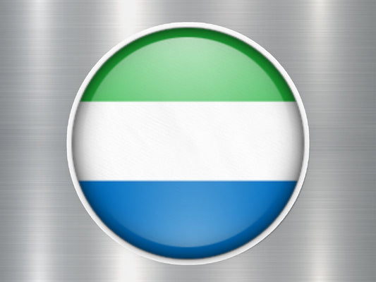 Sierra Leone Button Flag Sticker