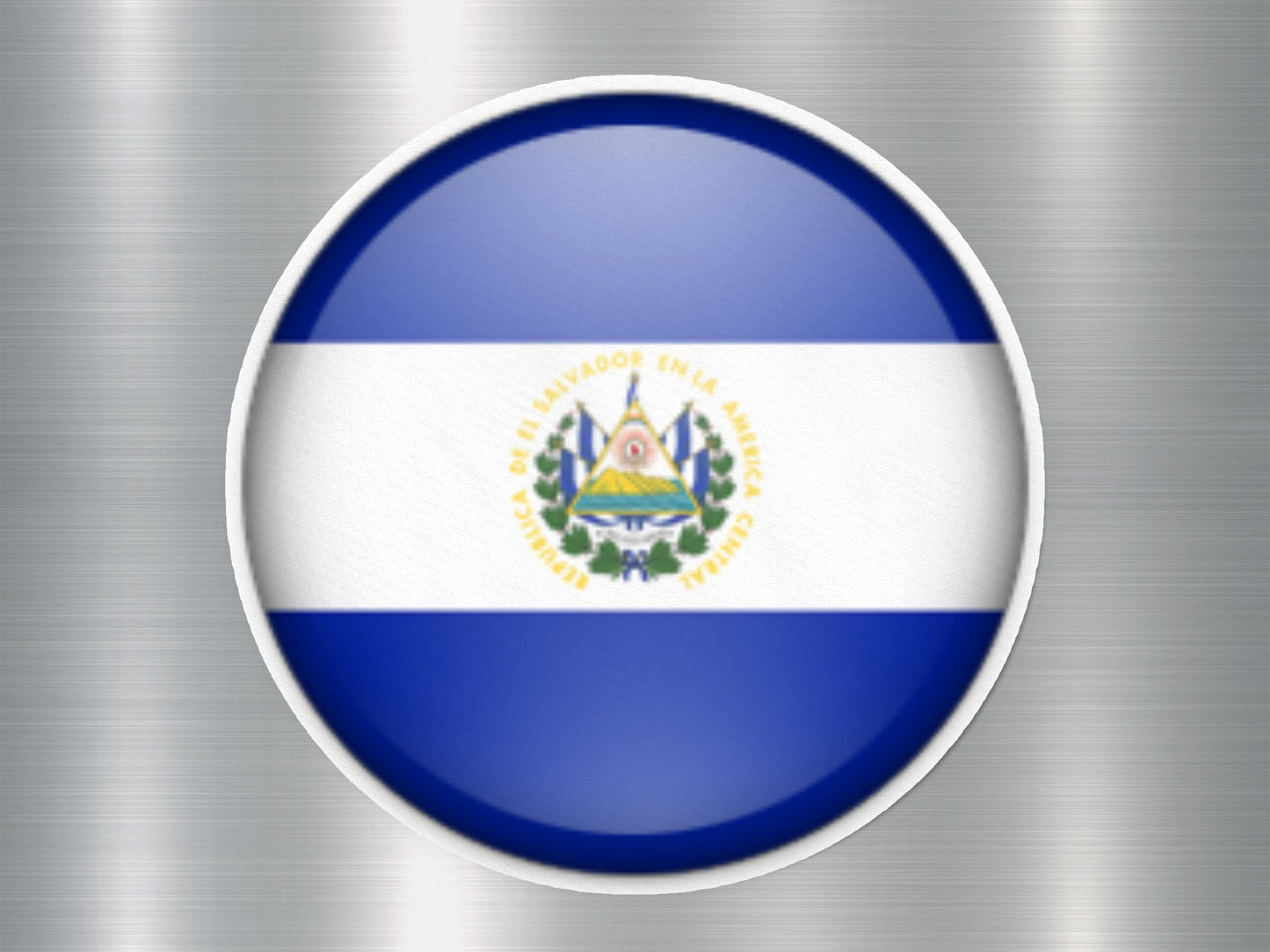 El Salvador Button Flag Sticker