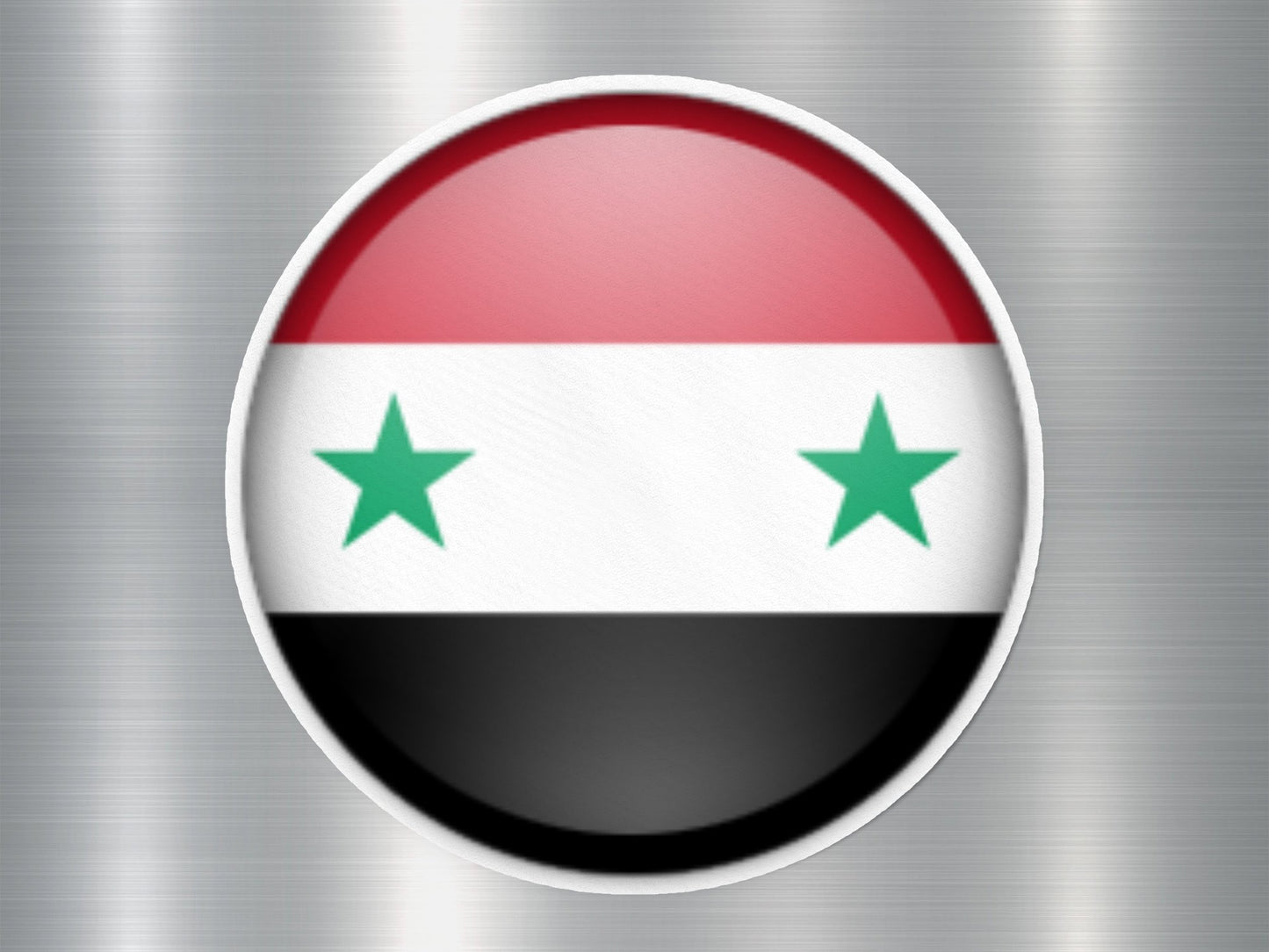 Syria Button Flag Sticker