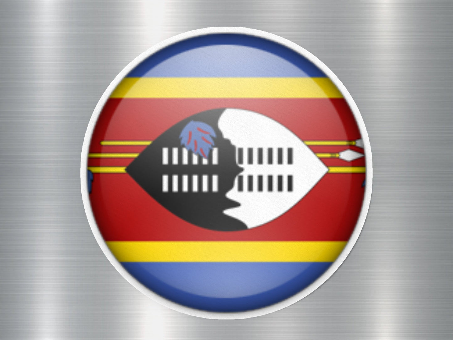 Eswatini Button Flag Sticker