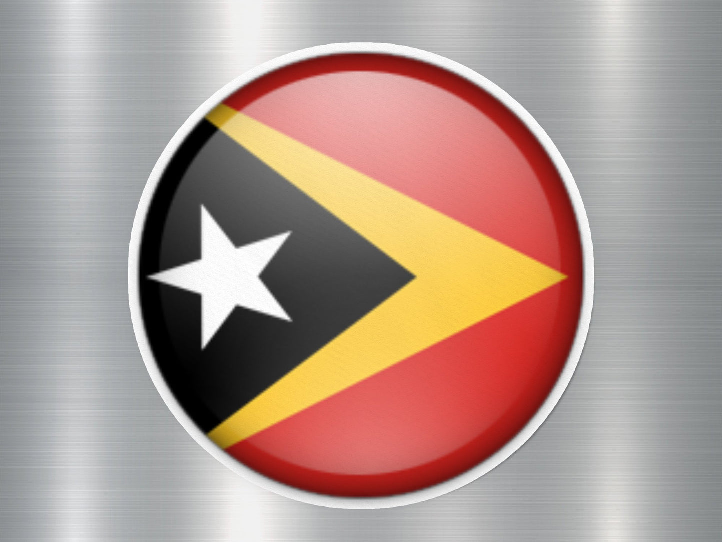 Wholesale Timor Leste Button Flag Sticker