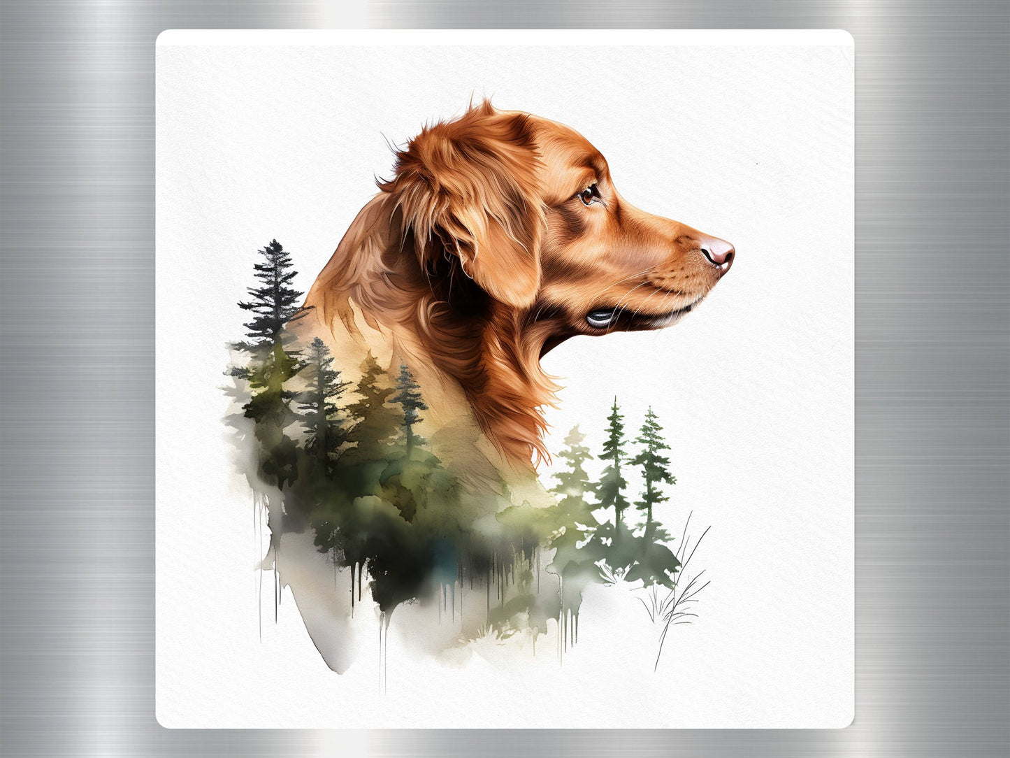 Red Golden Retriever Dog Sticker