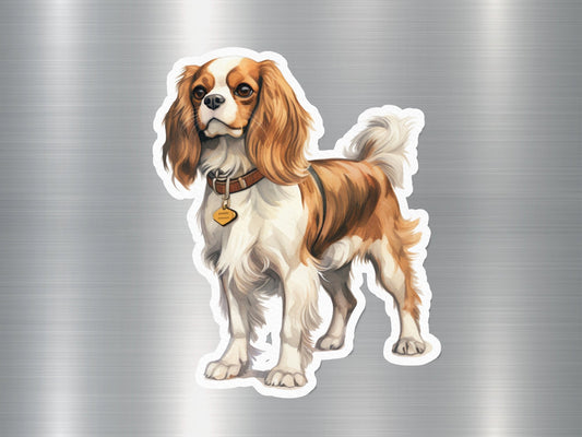 Cute Cavalier King Charles Spaniel Dog Sticker