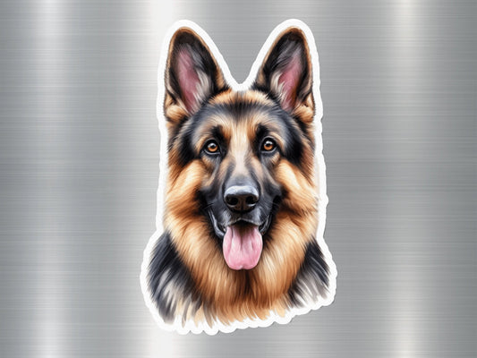 Happy German Shepard Dog Sticker