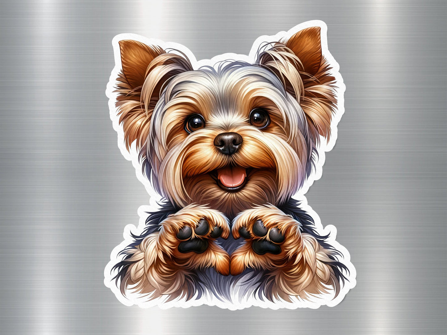 Happy Yorkshire Terrier Dog Sticker