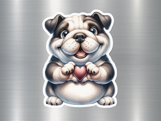 Cute American Bulldog Dog Sticker