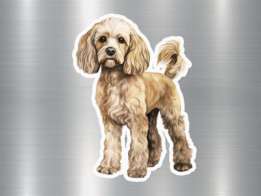 White Fluffy Dog Sticker