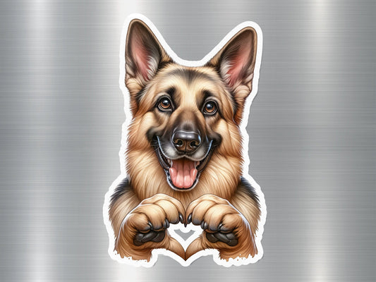 Happy German Shepherd Dog Sticker