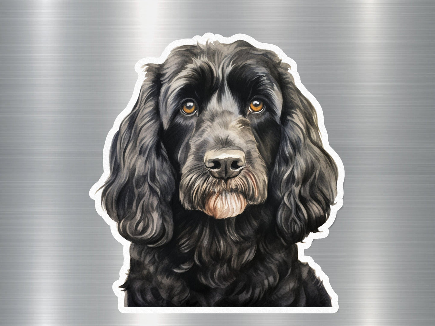 Black Spaniel Dog Sticker