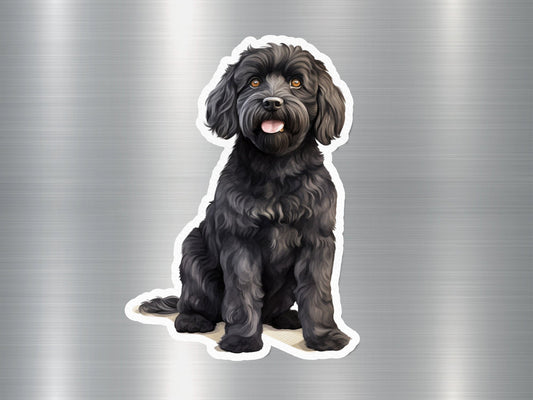 Black Cockapoo Dog Sticker