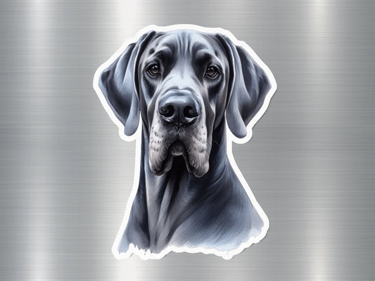 Black Great Dane Dog Sticker