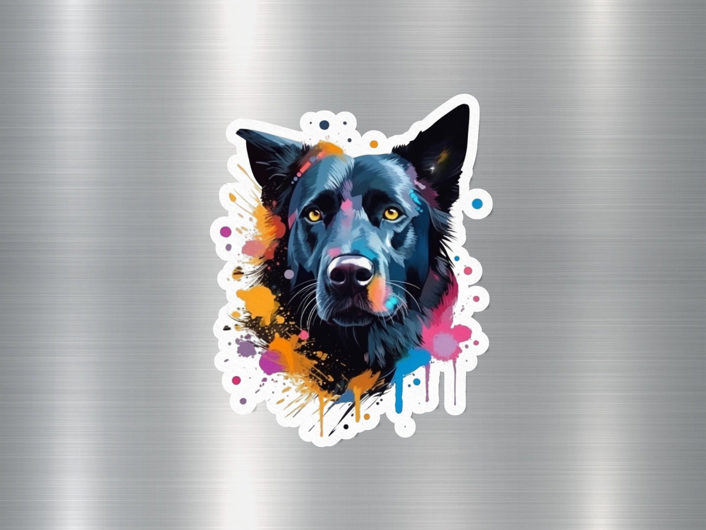 Black German Shepherd Dog Sticker