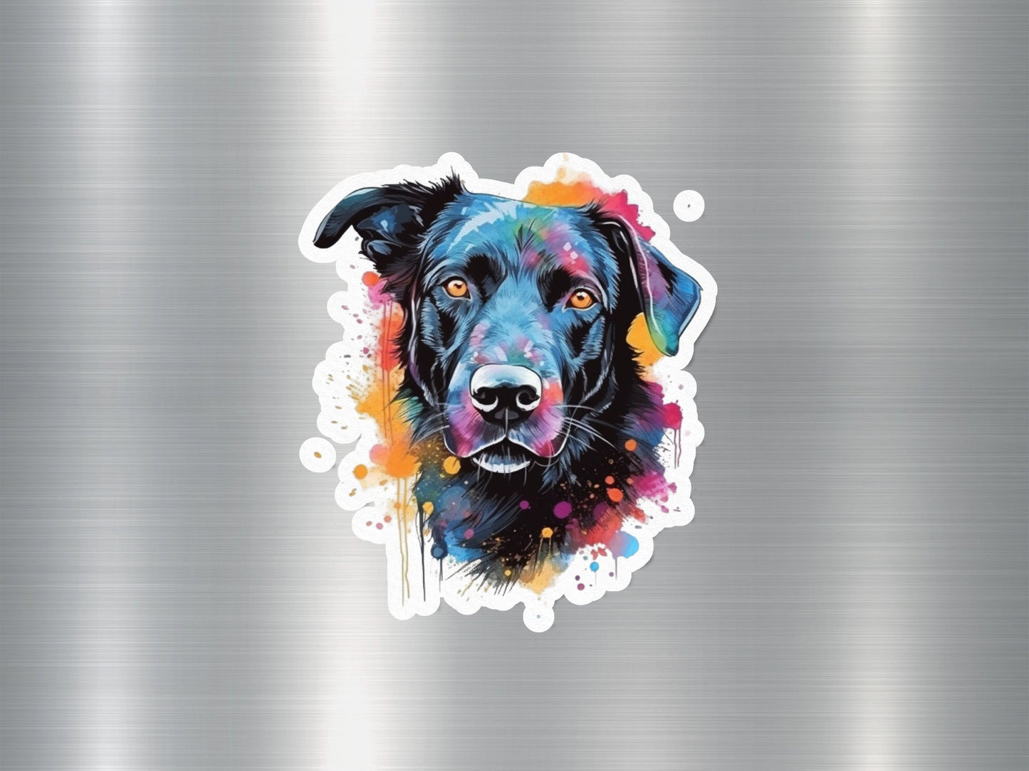 Angry Black Labrador Dog Sticker