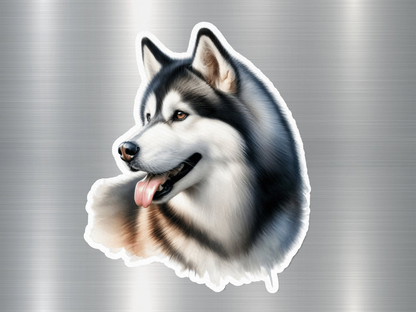 Happy Siberian Husky Dog Sticker