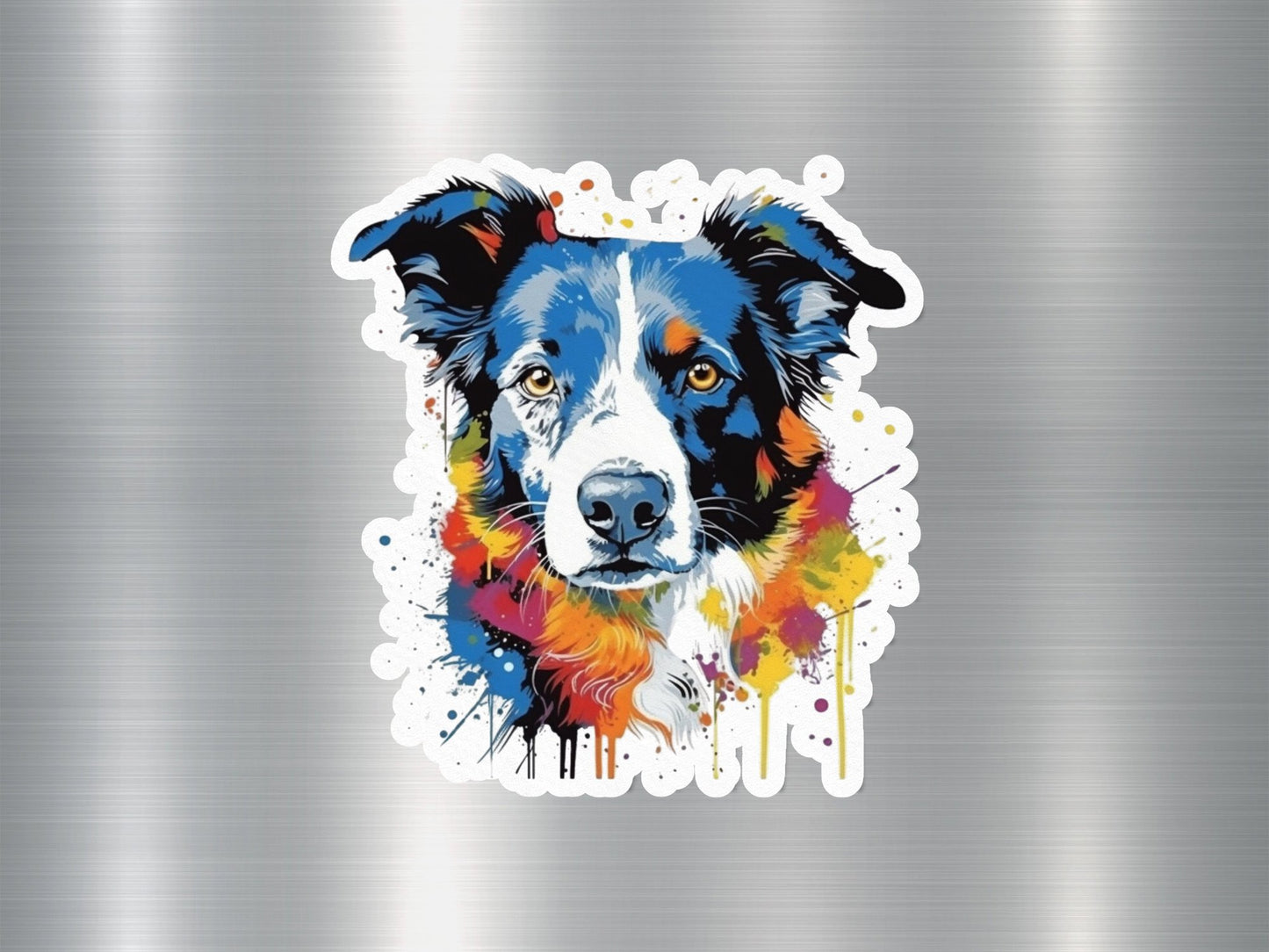 Happy Border Collie Dog Sticker