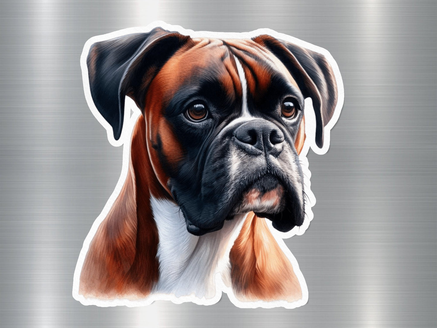 Angry Boxer Dog Sticker