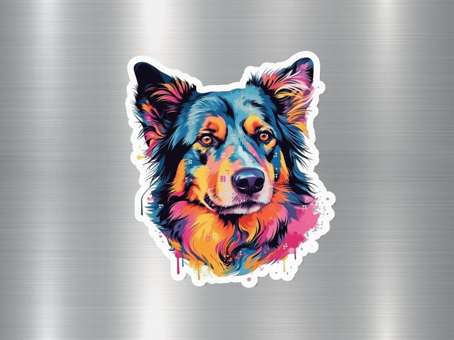 Border Collie Superhero Dog Sticker