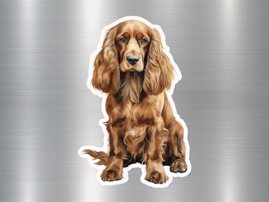 Happy English Cocker Spaniel Dog Sticker