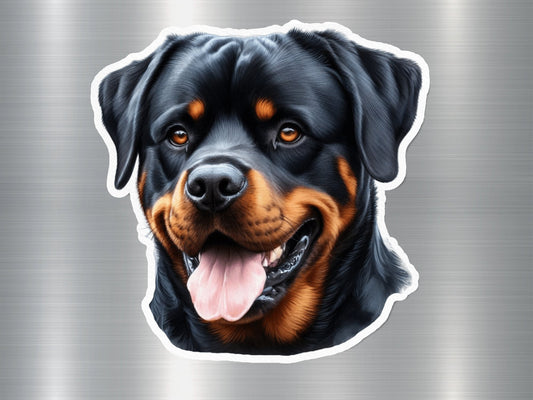 Happy Rottweiler Dog Sticker