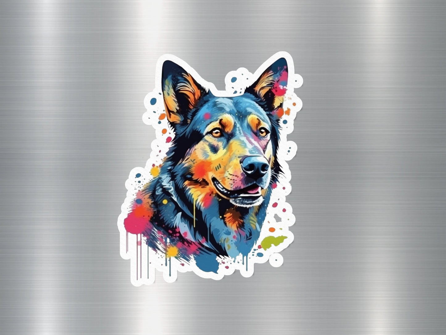 Clown German Shepherd Dog Sticker