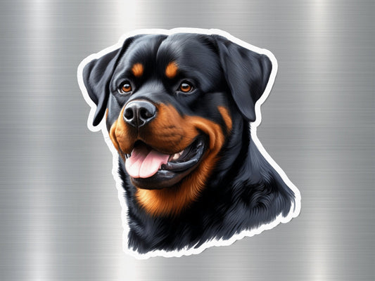 Cute Laugh Rottweiler Dog Sticker