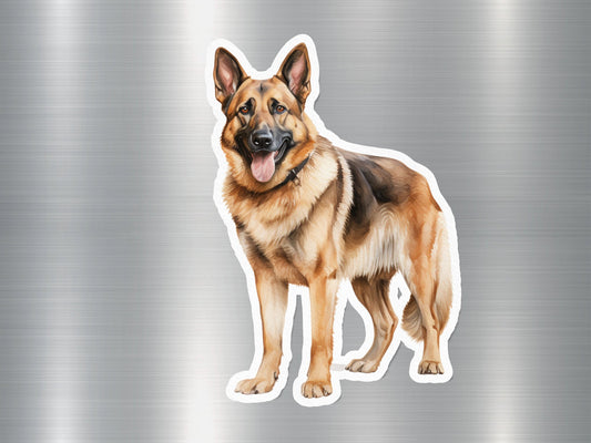 Red German Shepherd Dog Sticker