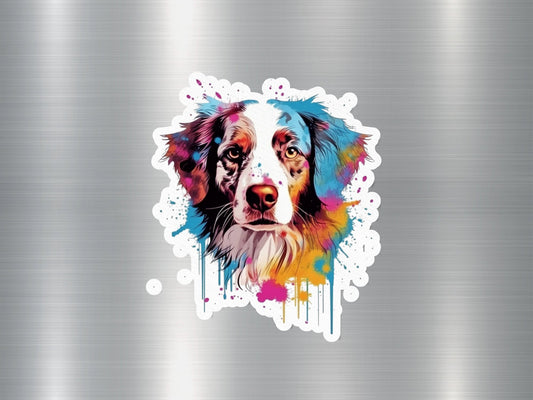 White Australian Shepherd Dog Sticker