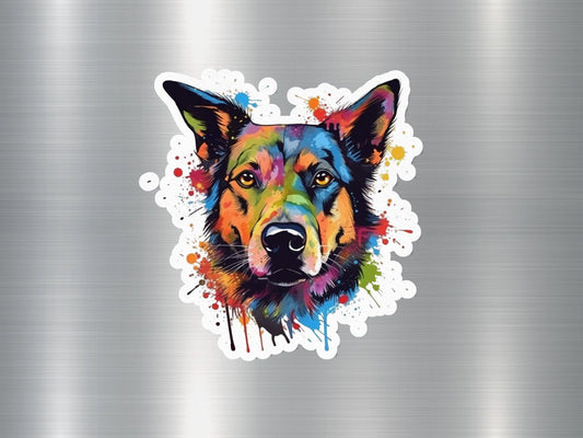 German Shepherd Face Dog Sticker