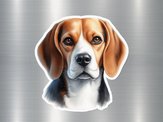 Beagle Face Dog Sticker