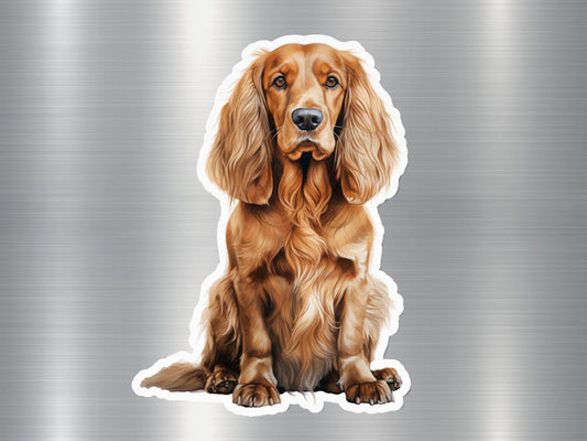 Brown Irish Setter Dog Sticker