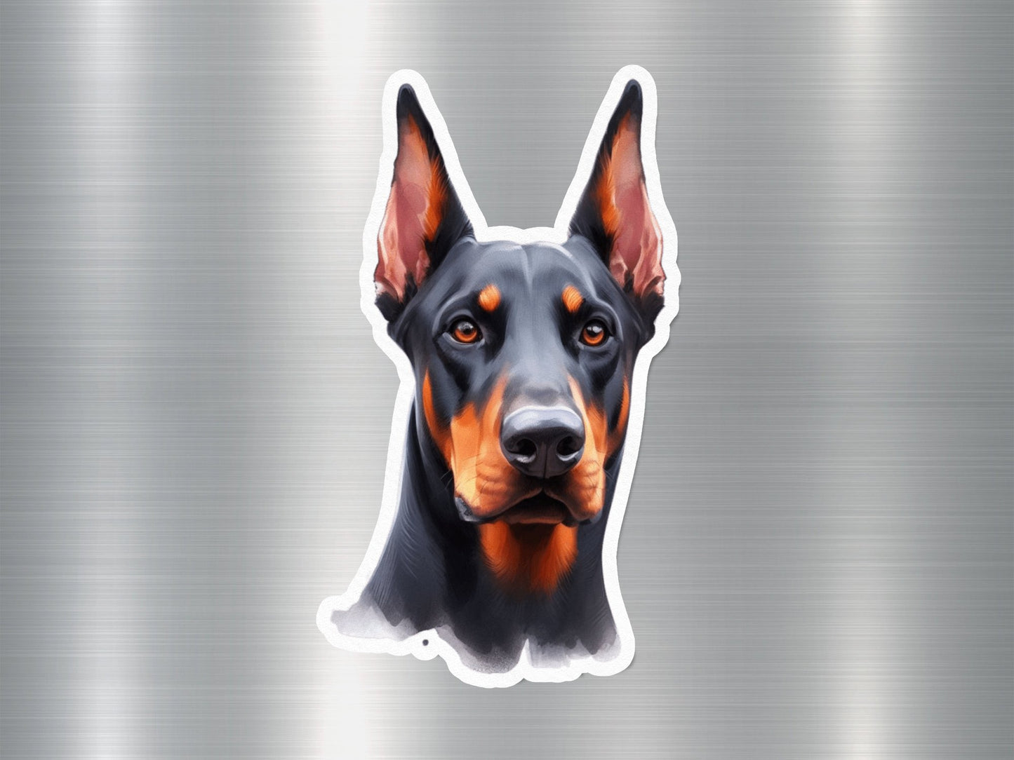 Dobermann Face Dog Sticker