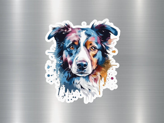 Australian Shepherd Face Dog Sticker