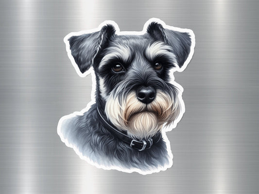 Cute Miniature Schnauzer Dog Sticker