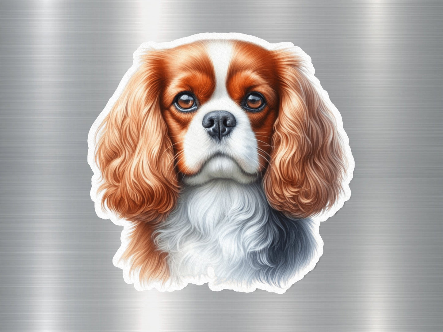 Adorable Cavalier King Charles Spaniel Dog Sticker