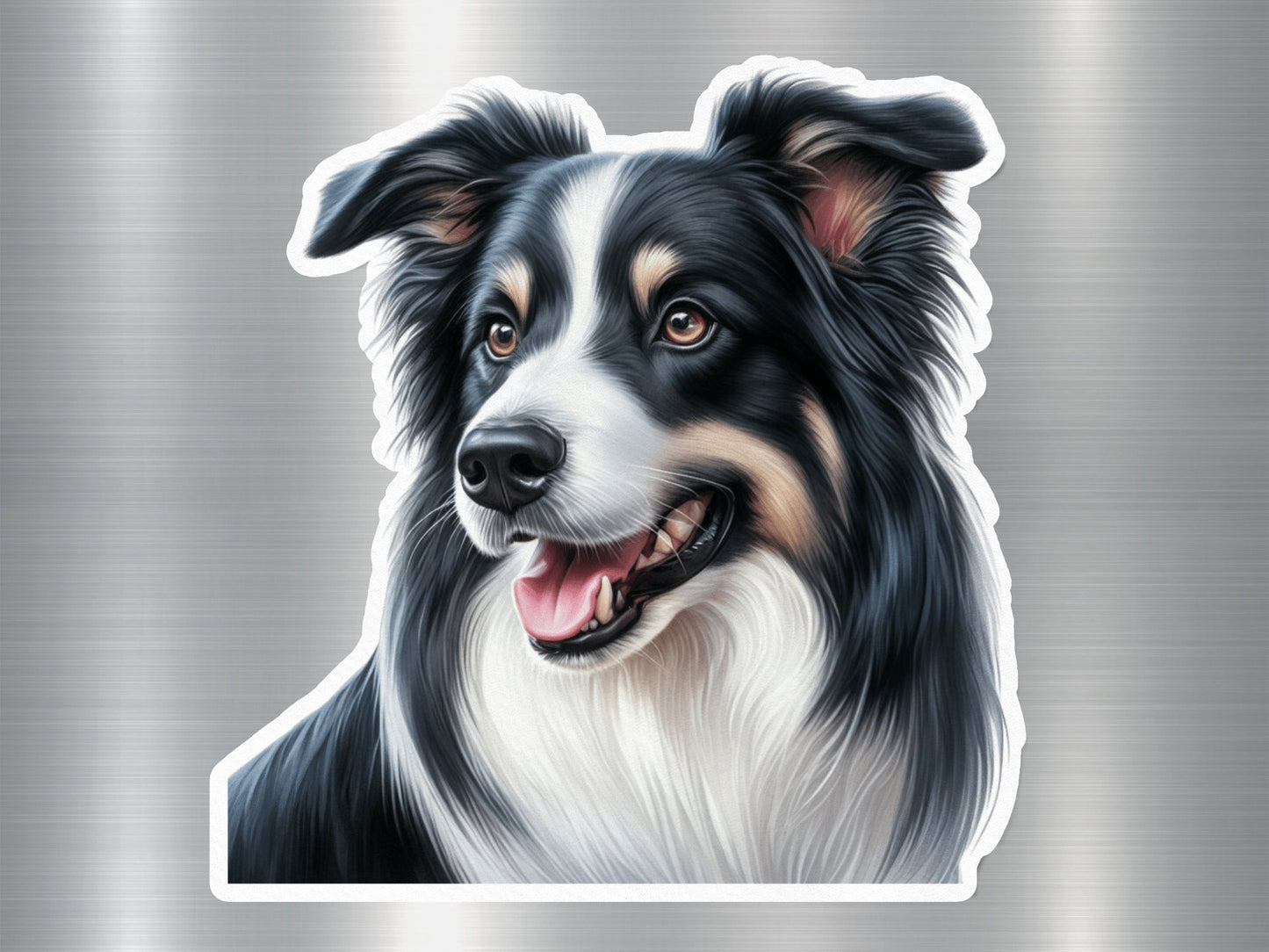 Realistic Border Collie Dog Sticker