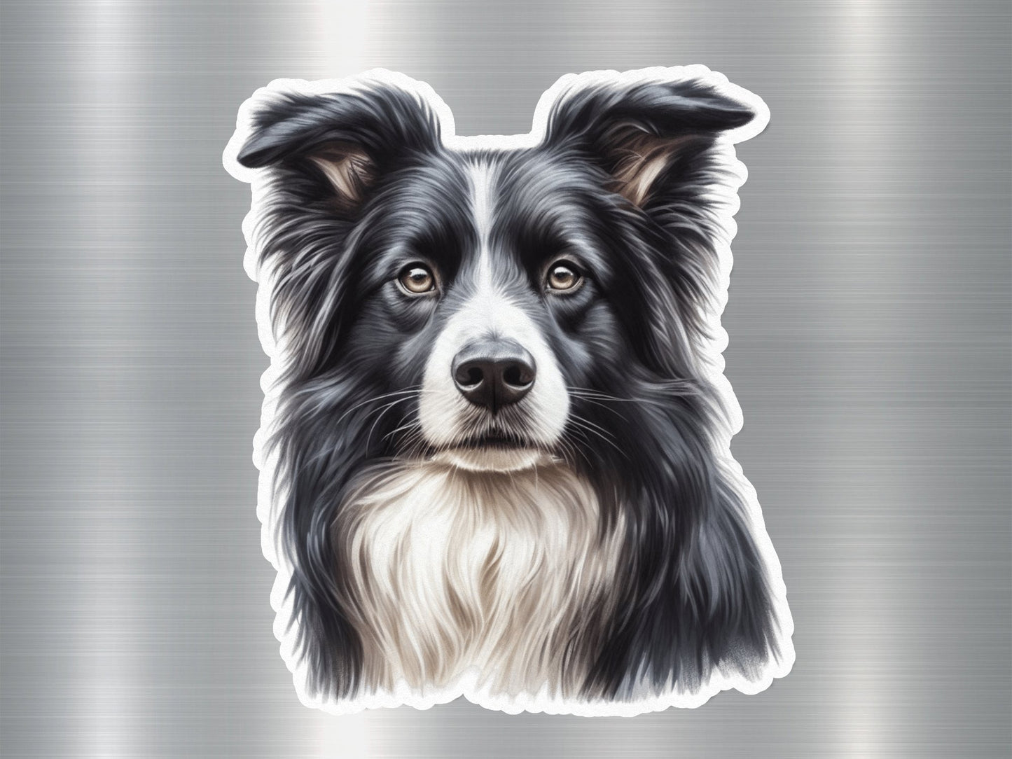 Smiley Face Border Collie Dog Sticker