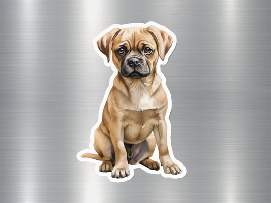 Cute Puggle Breed Dog Sticker