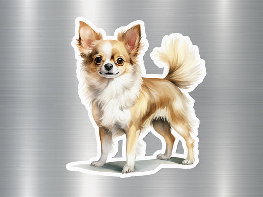 Long-haired Chihuahua Dog Sticker