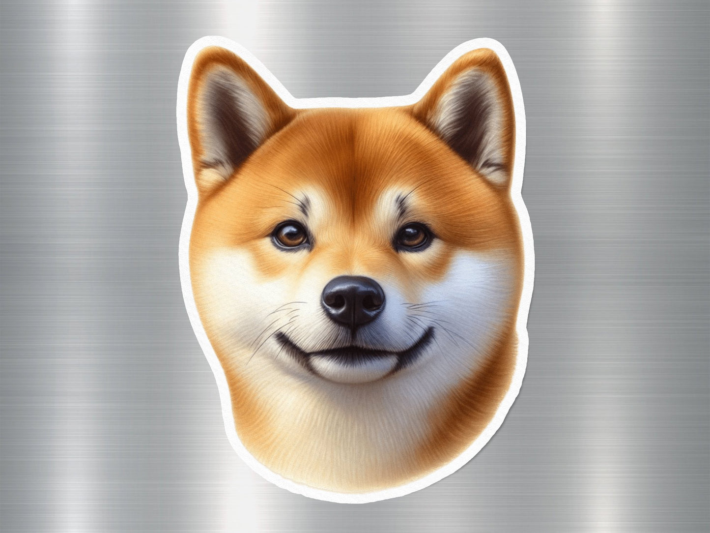 Face of Shiba Inu Dog Sticker